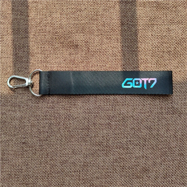 Kpop GOT7 Album Laser JB MARK JR Keyring Mobile Phone Strap Lanyard Pendant For Fans Collection OD102