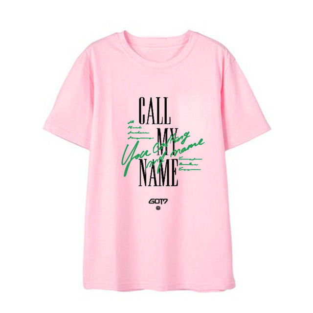 Kpop GOT7 Fashion Call My Name Album Shirts Hip Hop Streetwear Loose Clothes Tshirt T Shirt Short Sleeve Tops T-shirt - Kpopshop