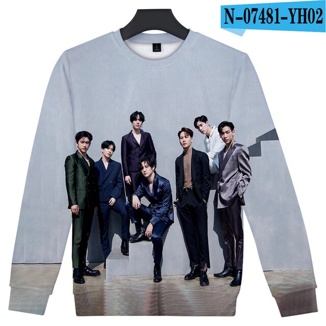Kpop GOT7 Good Quality 3D Printed Trendy O-Neck Sweatshirt Women/Men Long Sleeve Sweatshirts Casual Harajuku Streetwear Clothes