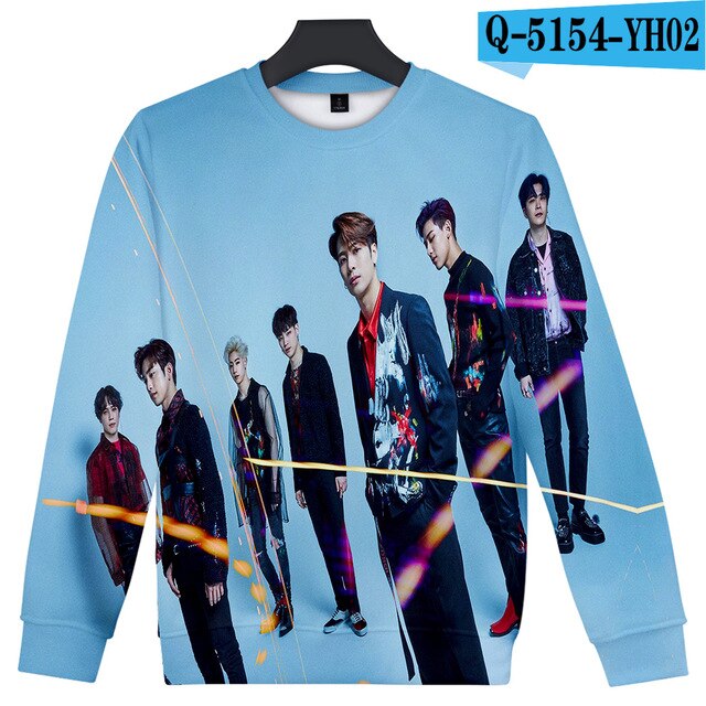Kpop GOT7 Good Quality 3D Printed Trendy O-Neck Sweatshirt Women/Men Long Sleeve Sweatshirts Casual Harajuku Streetwear Clothes