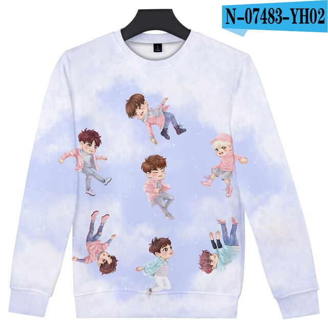 Kpop GOT7 Good Quality 3D Printed Trendy O-Neck Sweatshirt Women/Men Long Sleeve Sweatshirts Casual Harajuku Streetwear Clothes