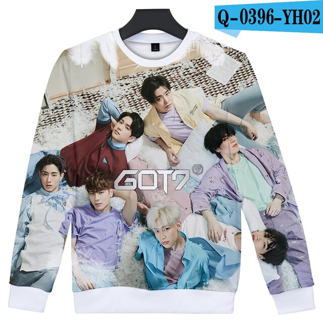 Kpop GOT7 Good Quality 3D Printed Trendy O-Neck Sweatshirt Women/Men Long Sleeve Sweatshirts Casual Harajuku Streetwear Clothes