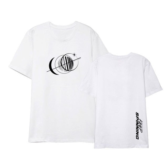 Kpop GOT7 KEEP SPINNING Album Shirts Hip Hop Casual Loose Clothes Tshirt T Shirt Short Sleeve Tops T-shirt DX1095