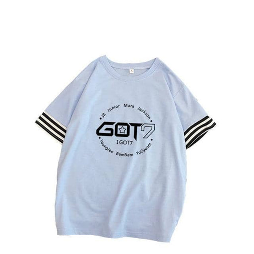 Kpop Newest Kpop GOT7 splice stripe Women T shirts New wild student tops korean Summer Short Sleeve T-shirt female loose casual Tee shirt that you'll fall in love with. At an affordable price at KPOPSHOP, We sell a variety of Kpop GOT7 splice stripe Women T shirts New wild student tops korean Summer Short Sleeve T-shirt female loose casual Tee shirt with Free Shipping.