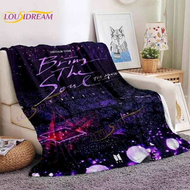 Kpop Bangtan Boys Stray Kids Blanket IDOL Fanart Blanket for Home Sofa Picnic Travel