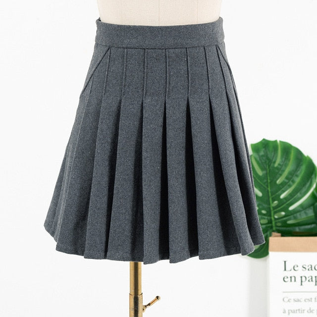 Kpop Korean Celebrity ROSE College Style Wild White Shirt Black Knit Vest Tops+Slim High Waist Mini Pleated Skirt Women Outfits