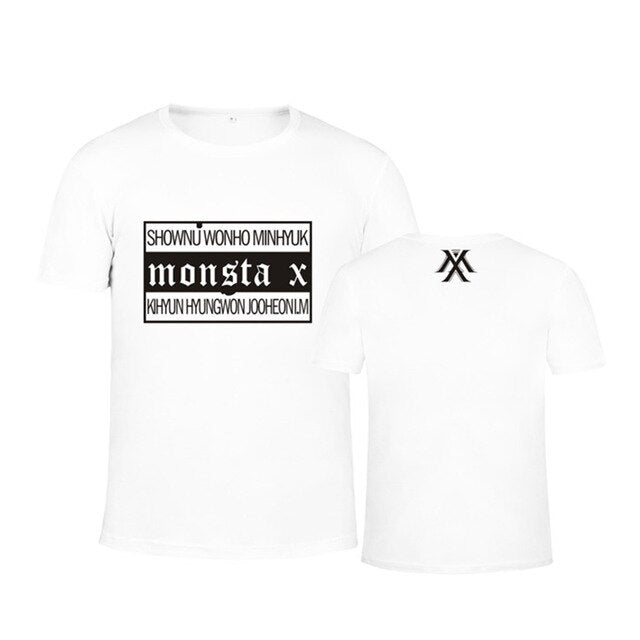 Monsta X Japanese Concert Album THE CLAN PART.2 GUILTY Cotton T-shirt K-POP T Shirts T-shirt