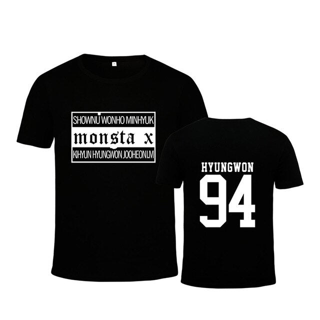 Monsta X Japanese Concert Album THE CLAN PART.2 GUILTY Cotton T-shirt K-POP T Shirts T-shirt