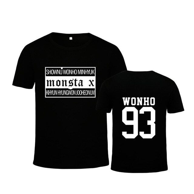 Monsta X Japanese Concert Album THE CLAN PART.2 GUILTY Cotton T-shirt K-POP T Shirts T-shirt