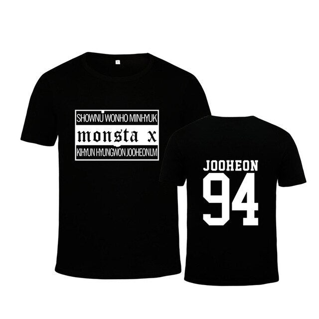Monsta X Japanese Concert Album THE CLAN PART.2 GUILTY Cotton T-shirt K-POP T Shirts T-shirt