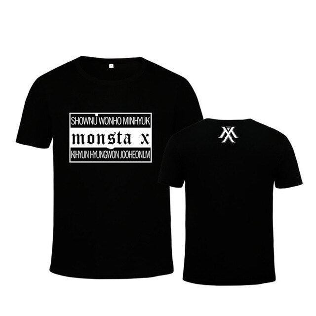 Monsta X Japanese Concert Album THE CLAN PART.2 GUILTY Cotton T-shirt K-POP T Shirts T-shirt