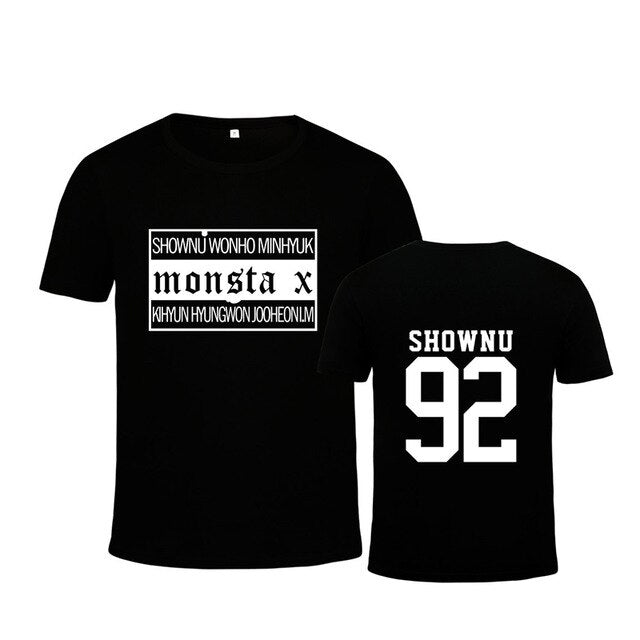 Monsta X Japanese Concert Album THE CLAN PART.2 GUILTY Cotton T-shirt K-POP T Shirts T-shirt