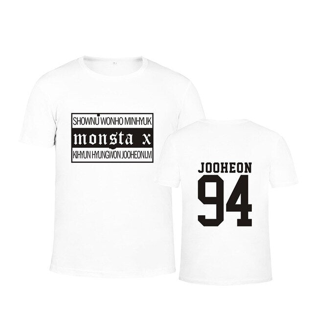 Monsta X Japanese Concert Album THE CLAN PART.2 GUILTY Cotton T-shirt K-POP T Shirts T-shirt