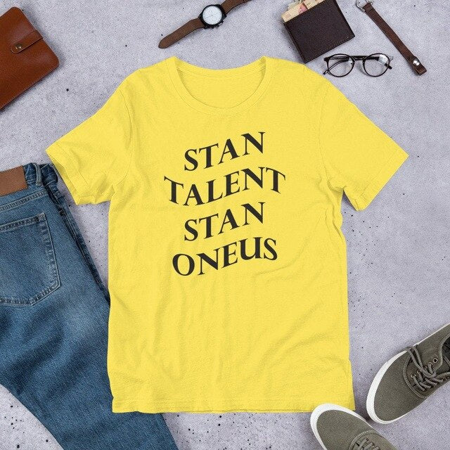 Kpop Fashion Stan Talent Stan Oneus T-shirt Women Men Letter Printed Ateez T Shirt