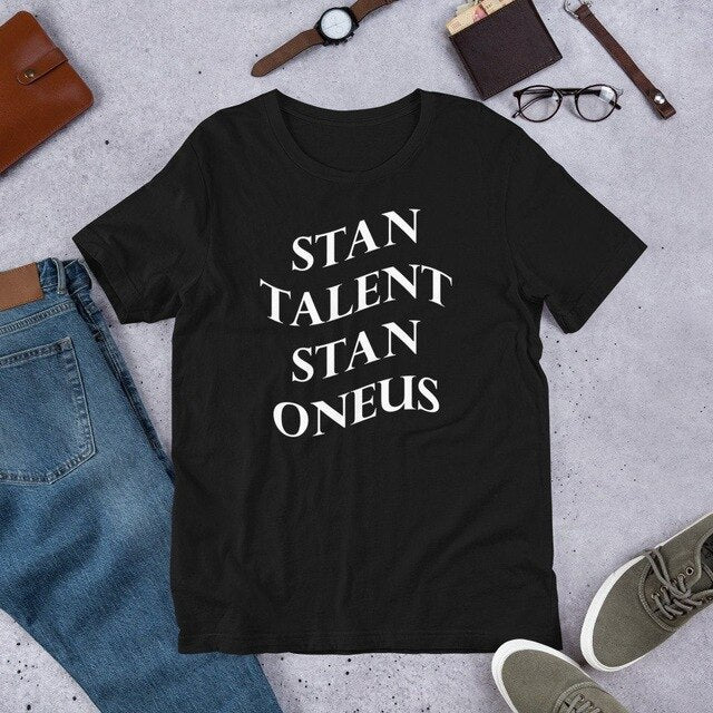 Kpop Fashion Stan Talent Stan Oneus T-shirt Women Men Letter Printed Ateez T Shirt