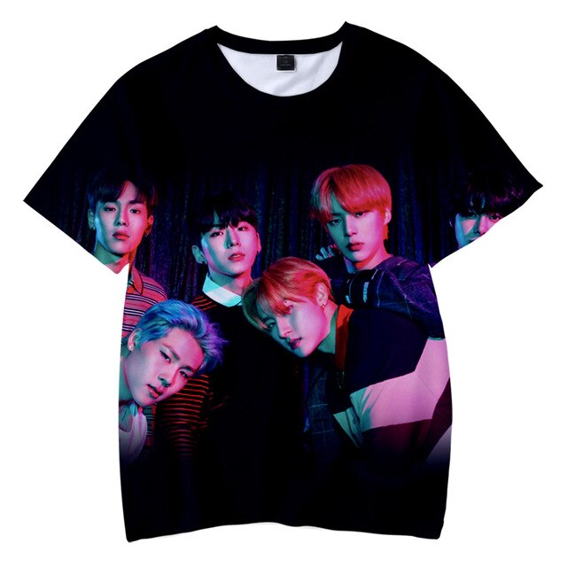 MONSTA X T-shirt O-Neck Men's Tshirt Women Summer Short Sleeve T-shirt Casual Streetshirt 2021 New Mini Album FANTASIA X