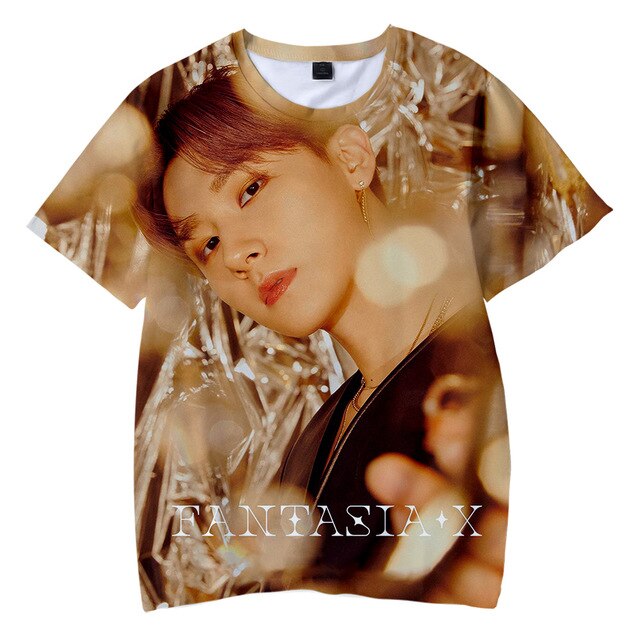 MONSTA X T-shirt O-Neck Men's Tshirt Women Summer Short Sleeve T-shirt Casual Streetshirt 2021 New Mini Album FANTASIA X