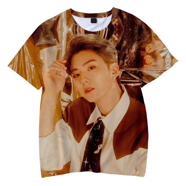 MONSTA X T-shirt O-Neck Men's Tshirt Women Summer Short Sleeve T-shirt Casual Streetshirt 2021 New Mini Album FANTASIA X