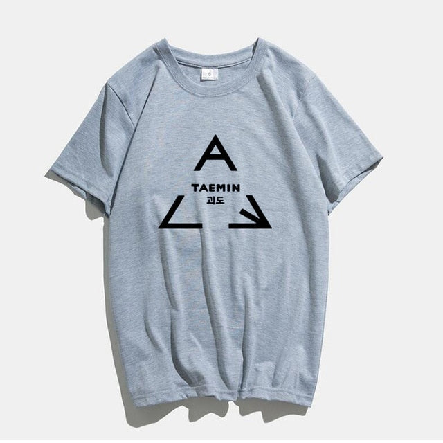 Kpop Merchandise Shinee Taemin Kpop Shot Sleeve O Neck T Shirt Unisex K-pop Cotton Casual Steetwear Tshirt