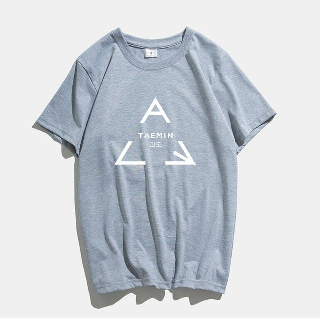 Kpop Merchandise Shinee Taemin Kpop Shot Sleeve O Neck T Shirt Unisex K-pop Cotton Casual Steetwear Tshirt