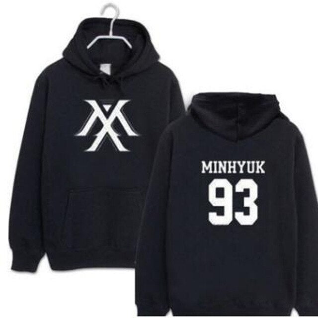 Kpop Monsta X Women Men  Sweatshirt K-pop Wonho YOOKIHYUN  I.M jooheon Fleece Hooded Tracksuit 4XL - Kpopshop