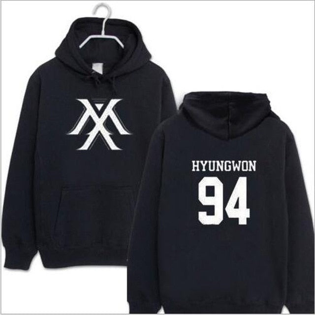 Kpop Monsta X Women Men  Sweatshirt K-pop Wonho YOOKIHYUN  I.M jooheon Fleece Hooded Tracksuit 4XL - Kpopshop