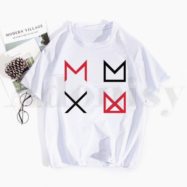 Monsta X K-pop Print T Shirts Spring Tops Tees Men Women Short Sleeve Casual T Shirt Streetwear Funny
