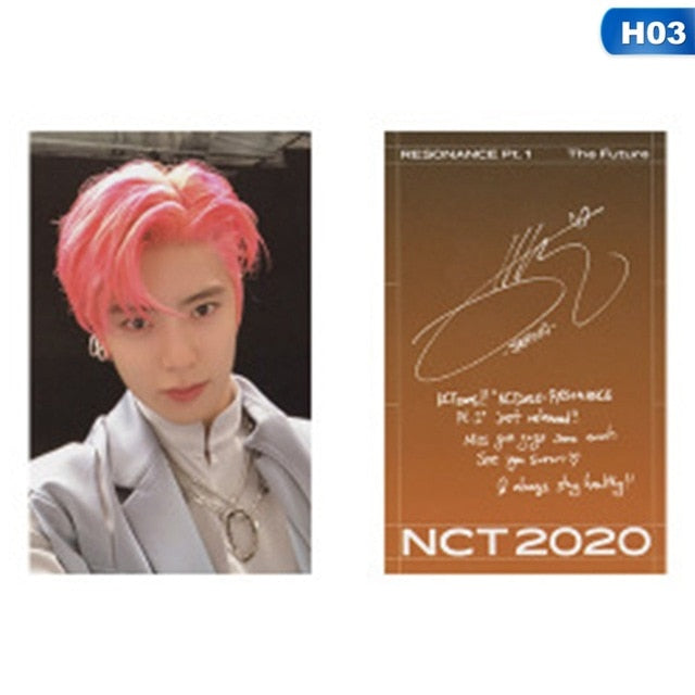 Kpop NCT RESONANCE Pt. 1 LOMO Card Photocard Self Made Cards Orange Signature Small Card For Fans Collection Stationery