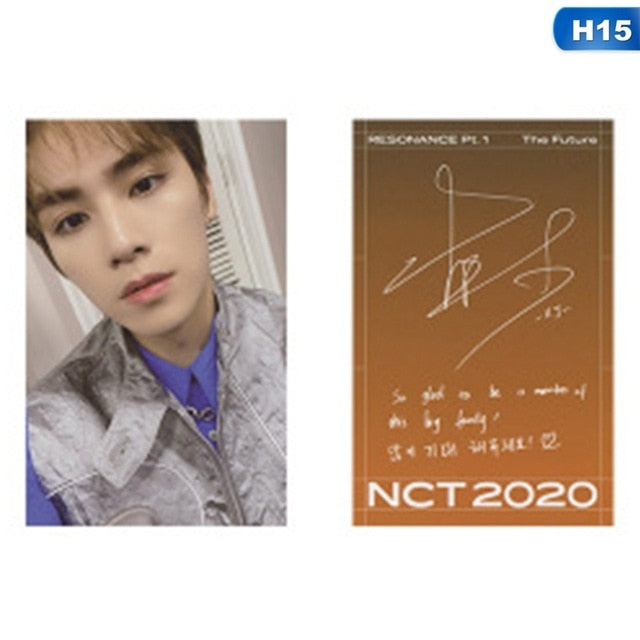 Kpop NCT RESONANCE Pt. 1 LOMO Card Photocard Self Made Cards Orange Signature Small Card For Fans Collection Stationery