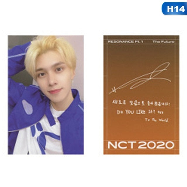 Kpop NCT RESONANCE Pt. 1 LOMO Card Photocard Self Made Cards Orange Signature Small Card For Fans Collection Stationery