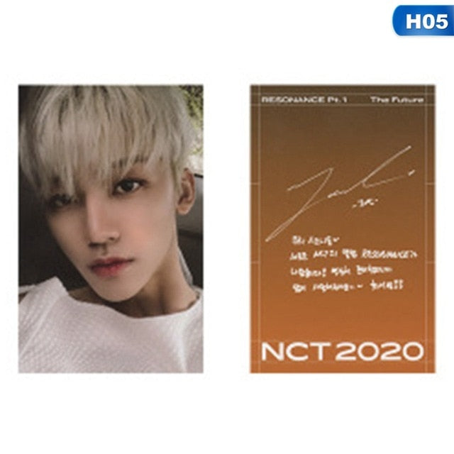 Kpop NCT RESONANCE Pt. 1 LOMO Card Photocard Self Made Cards Orange Signature Small Card For Fans Collection Stationery