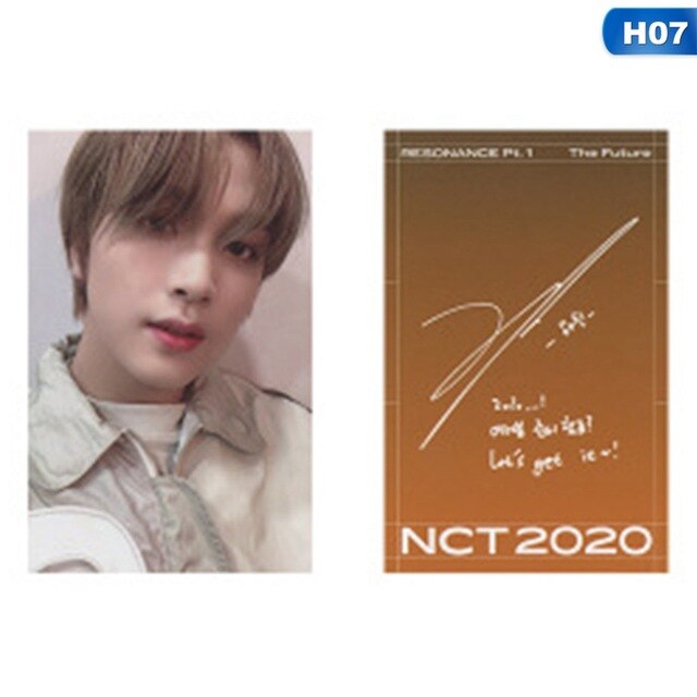 Kpop NCT RESONANCE Pt. 1 LOMO Card Photocard Self Made Cards Orange Signature Small Card For Fans Collection Stationery