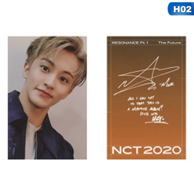Kpop NCT RESONANCE Pt. 1 LOMO Card Photocard Self Made Cards Orange Signature Small Card For Fans Collection Stationery