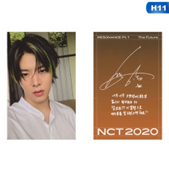 Kpop NCT RESONANCE Pt. 1 LOMO Card Photocard Self Made Cards Orange Signature Small Card For Fans Collection Stationery