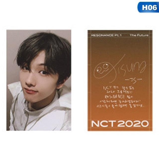 Kpop NCT RESONANCE Pt. 1 LOMO Card Photocard Self Made Cards Orange Signature Small Card For Fans Collection Stationery