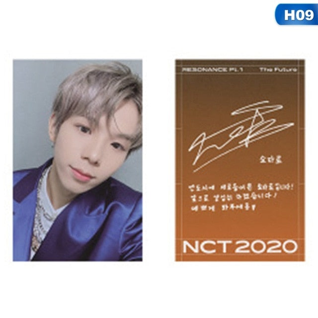 Kpop NCT RESONANCE Pt. 1 LOMO Card Photocard Self Made Cards Orange Signature Small Card For Fans Collection Stationery