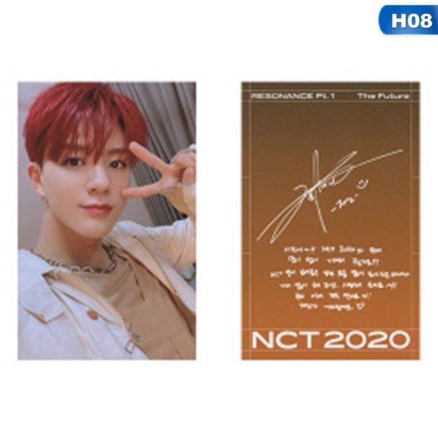 Kpop NCT RESONANCE Pt. 1 LOMO Card Photocard Self Made Cards Orange Signature Small Card For Fans Collection Stationery