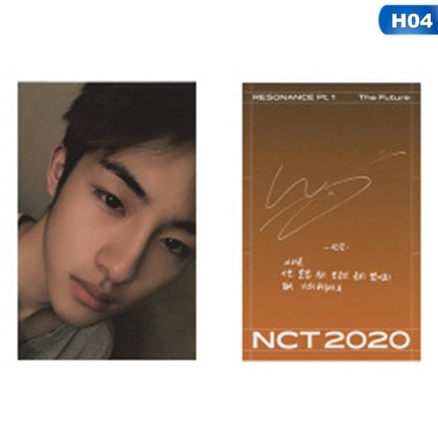 Kpop NCT RESONANCE Pt. 1 LOMO Card Photocard Self Made Cards Orange Signature Small Card For Fans Collection Stationery