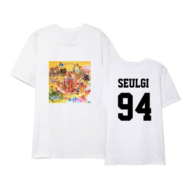 Kpop Red Velvet mini 4 Album Shirts Streetwear Loose Tshirt T Shirt Short Sleeve Tops T-shirt - Kpopshop