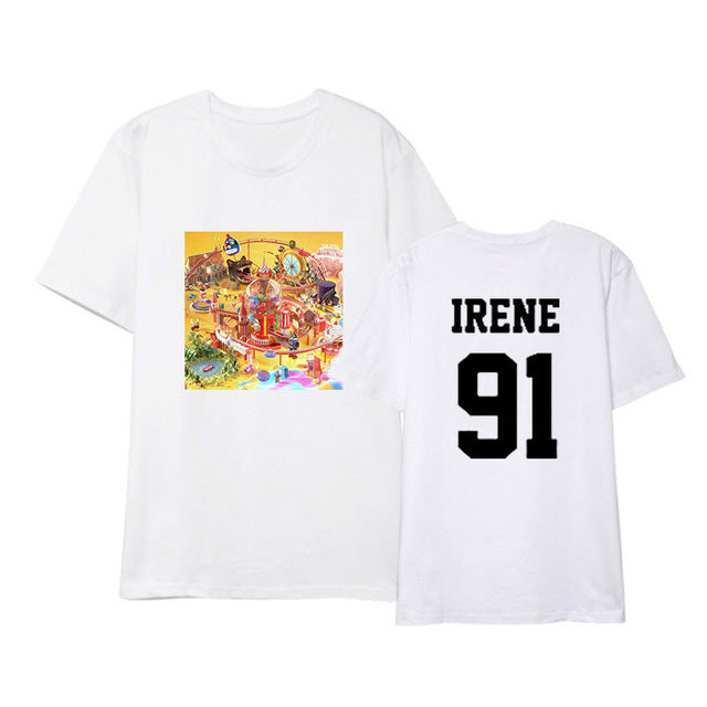 Kpop Red Velvet mini 4 Album Shirts Streetwear Loose Tshirt T Shirt Short Sleeve Tops T-shirt - Kpopshop