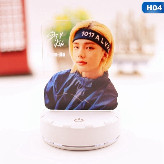 Kpop STRAY KIDS Acrylic LED Stand Action Figures Stand Desktop Display For Fans Collection Gift Stationery