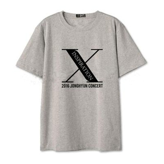 Kpop Shinee T-shirt Unisex Jonghyun X-INSPIRATION Concert men Tshirt Tee Tops