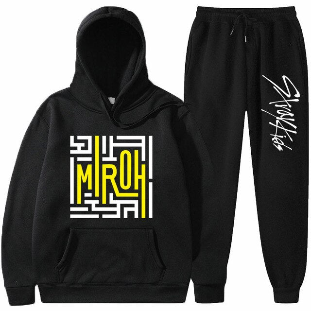 Kpop Stray Kids Hoodies Sets Women Streatwear Sweatshirt Teens Pullover Hoodie Casual Clothing Long Sleeve Hoodie Winter Clothes