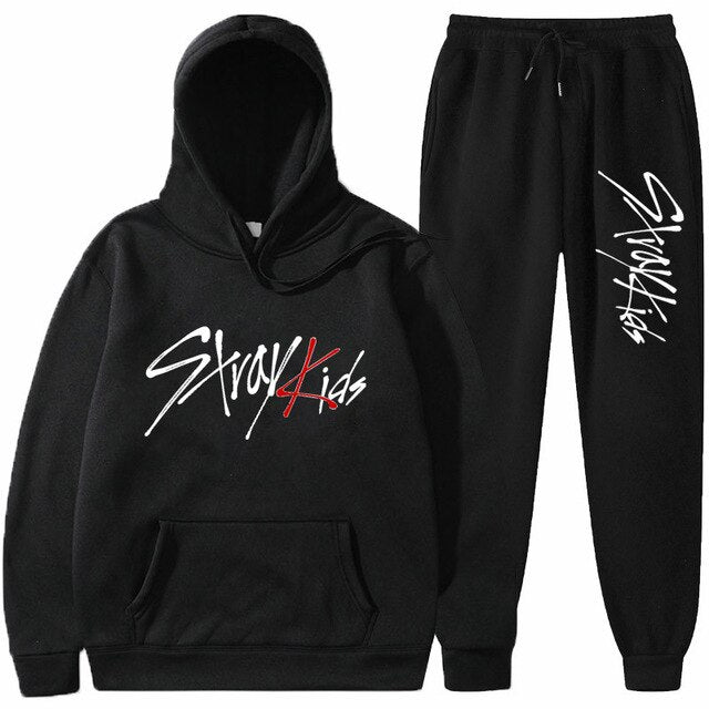 Kpop Stray Kids Hoodies Sets Women Streatwear Sweatshirt Teens Pullover Hoodie Casual Clothing Long Sleeve Hoodie Winter Clothes
