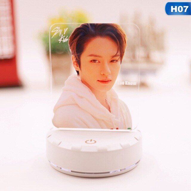 Kpop Stray Kids Led Night Light 7 Team  Kids Bedroom Nightlight  3d Lamp Child Xmas Gift For Fans