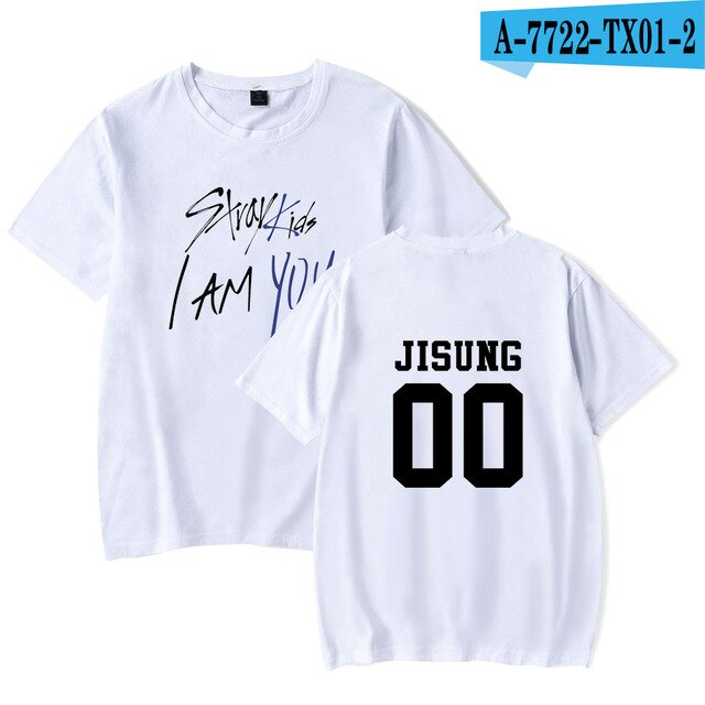 Kpop StrayKids Stray Kids Album Fan Club Shirts Hip Hop Loose Clothes Tshirt T Shirt Short Sleeve Tops T-shirt Summer Tops