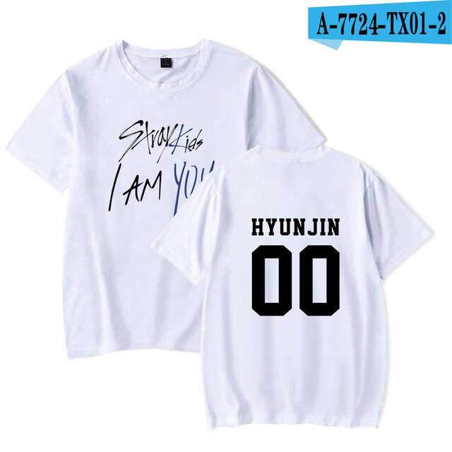 Kpop StrayKids Stray Kids Album Fan Club Shirts Hip Hop Loose Clothes Tshirt T Shirt Short Sleeve Tops T-shirt Summer Tops