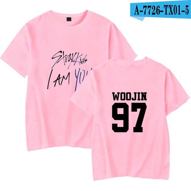 Kpop StrayKids Stray Kids Album Fan Club Shirts Hip Hop Loose Clothes Tshirt T Shirt Short Sleeve Tops T-shirt Summer Tops