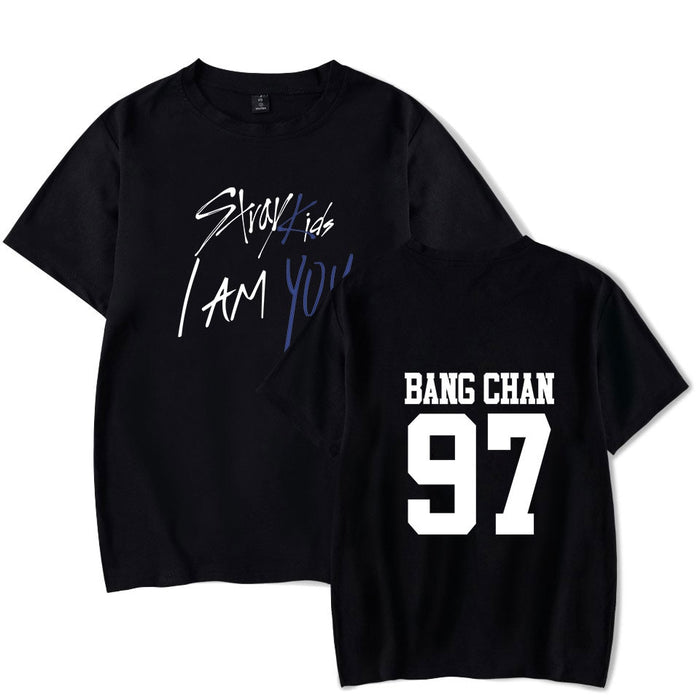 Kpop StrayKids Stray Kids Album Fan Club Shirts Hip Hop Loose Clothes Tshirt T Shirt Short Sleeve Tops T-shirt Summer Tops