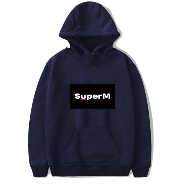 Kpop SuperM Hoodie Women Men Pullover Cap Hoodie Sweatshirt Tops